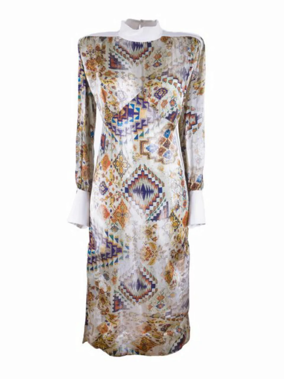 RUA & RUA Blusenkleid Midikleid aus Seide Kleid mit Abstraktem Print Etuikl günstig online kaufen