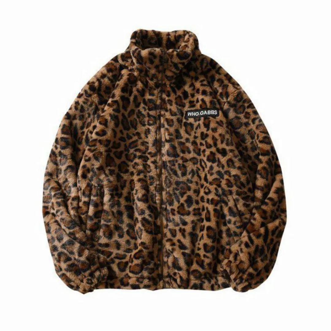 MC Star Fellimitatjacke Mantel Leopard Damen Faux Pelzmantel Fleecejacke Wa günstig online kaufen