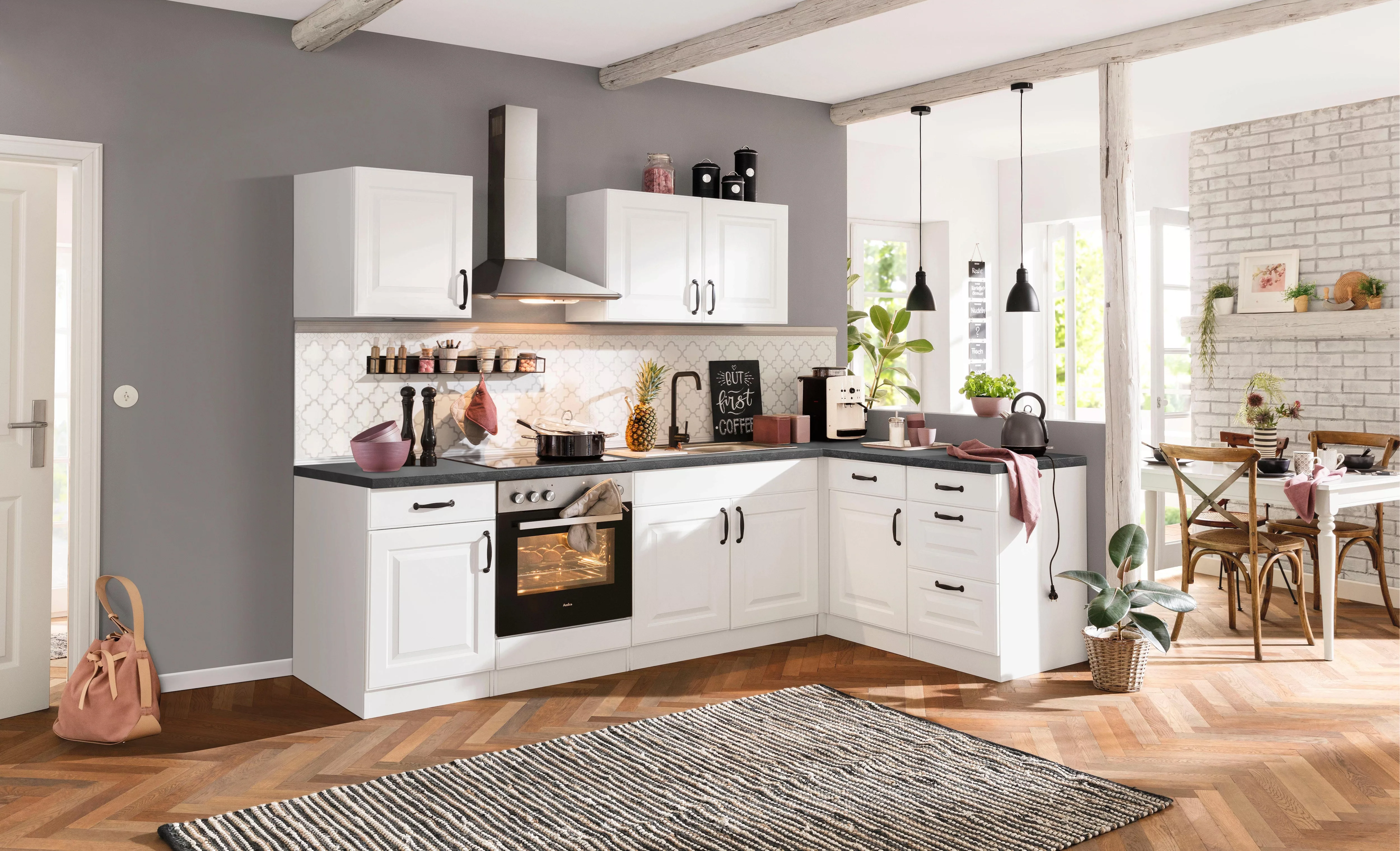 wiho Küchen Küchenzeile »Erla«, mit E-Geräten, Breite 210 cm günstig online kaufen