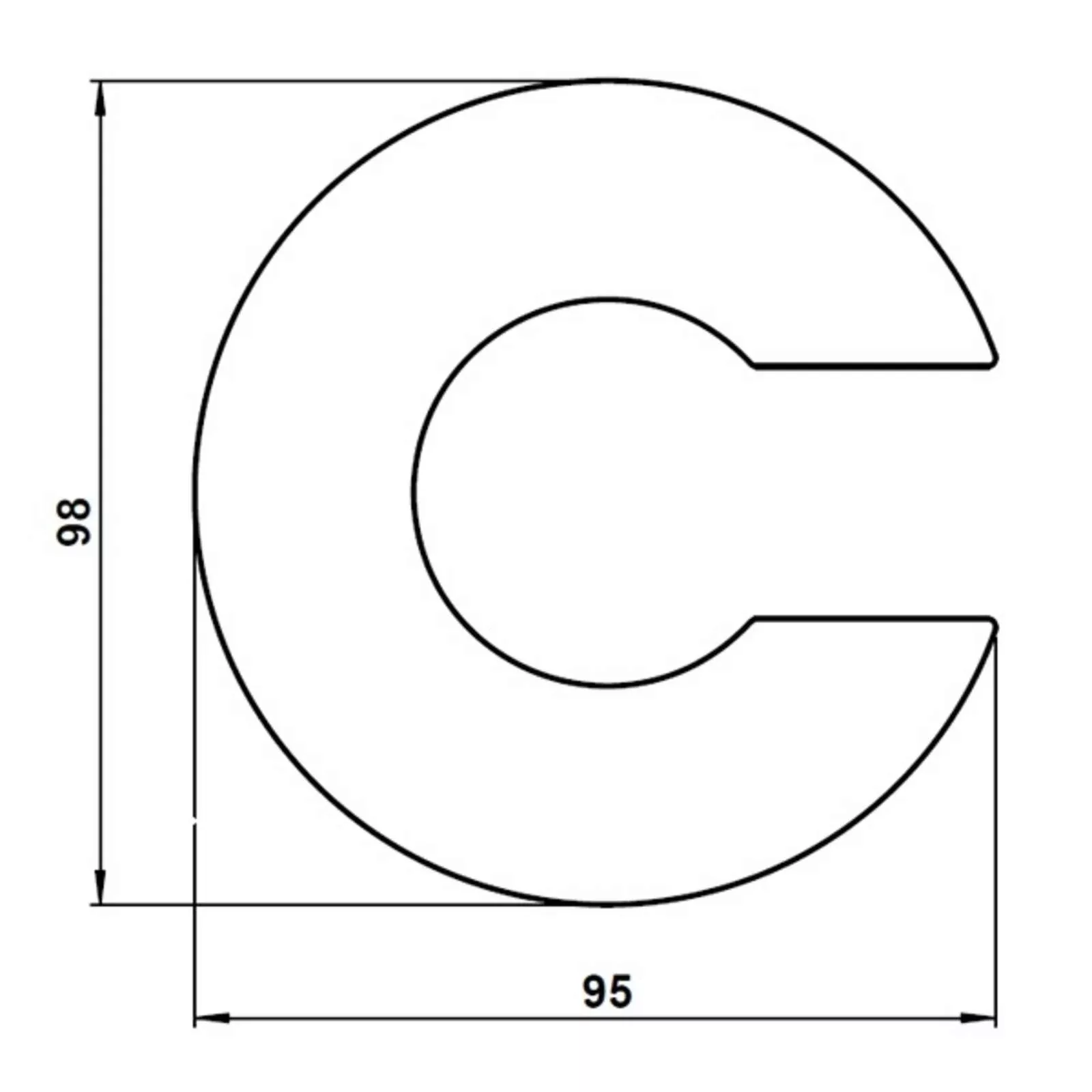 Hausnummer - Buchstabe c günstig online kaufen