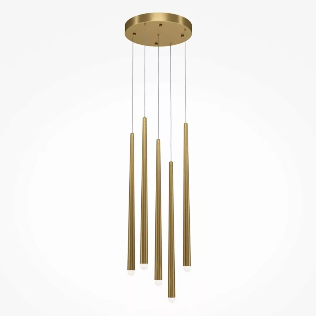 LED Pendelleuchte Cascade in Gold 5x 6W 2300lm 5-flammig günstig online kaufen