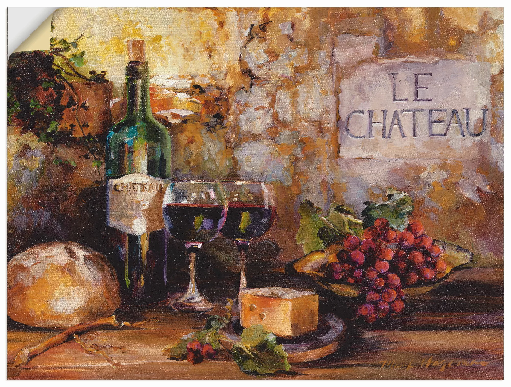 Artland Wandbild "Das Chateau", Getränke, (1 St.), als Leinwandbild, Poster günstig online kaufen