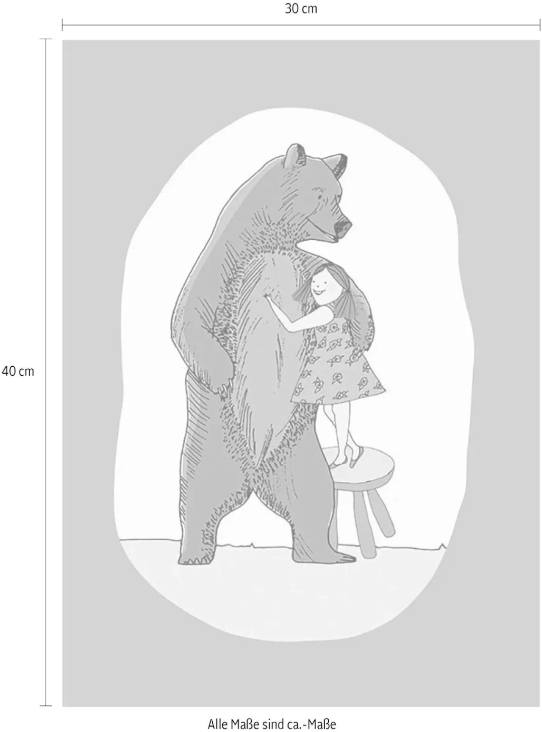 Komar Poster "Lili and Bear", Figuren, (1 St.), Kinderzimmer, Schlafzimmer, günstig online kaufen