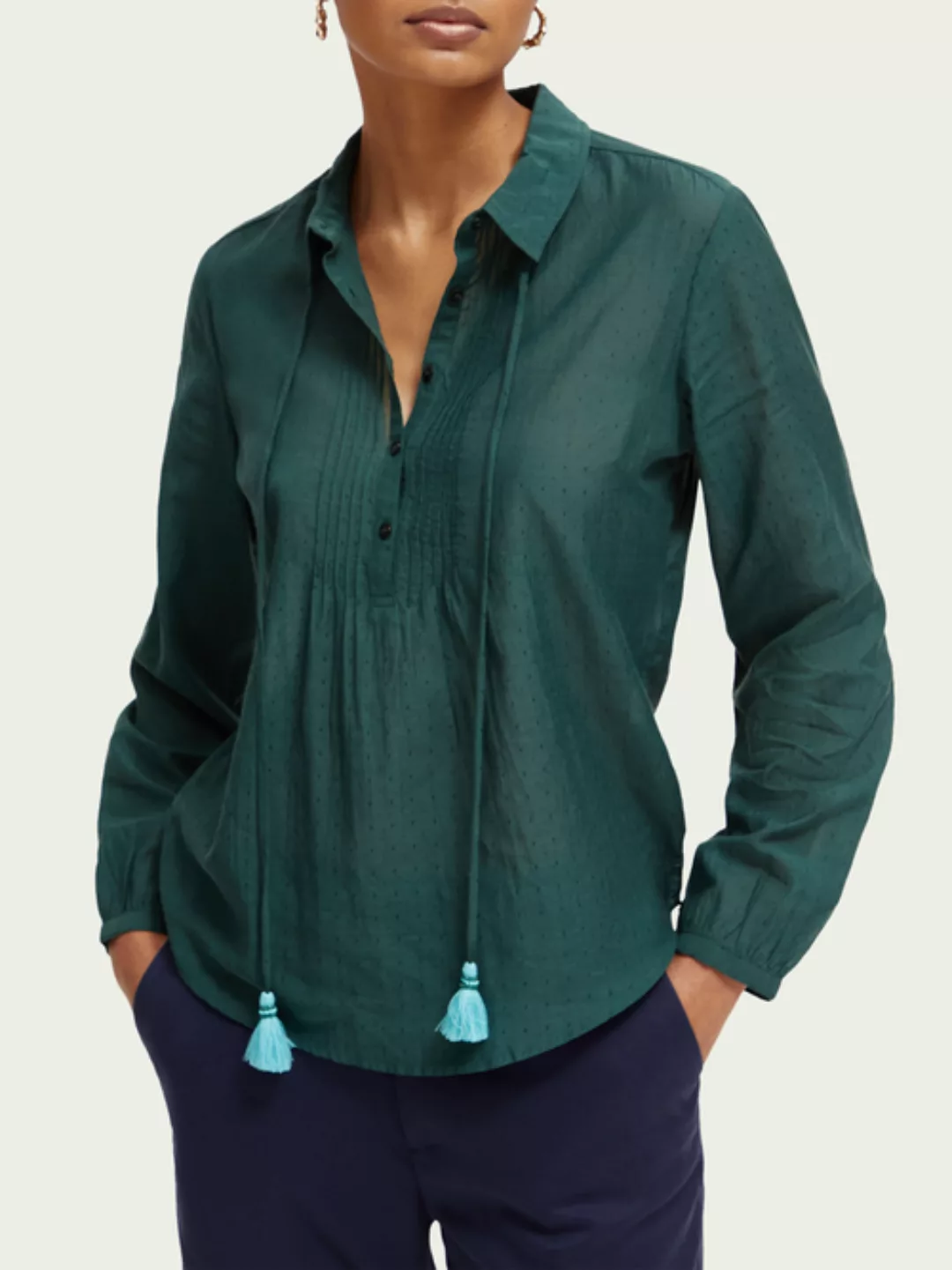 Lightweight pintuck blouse günstig online kaufen