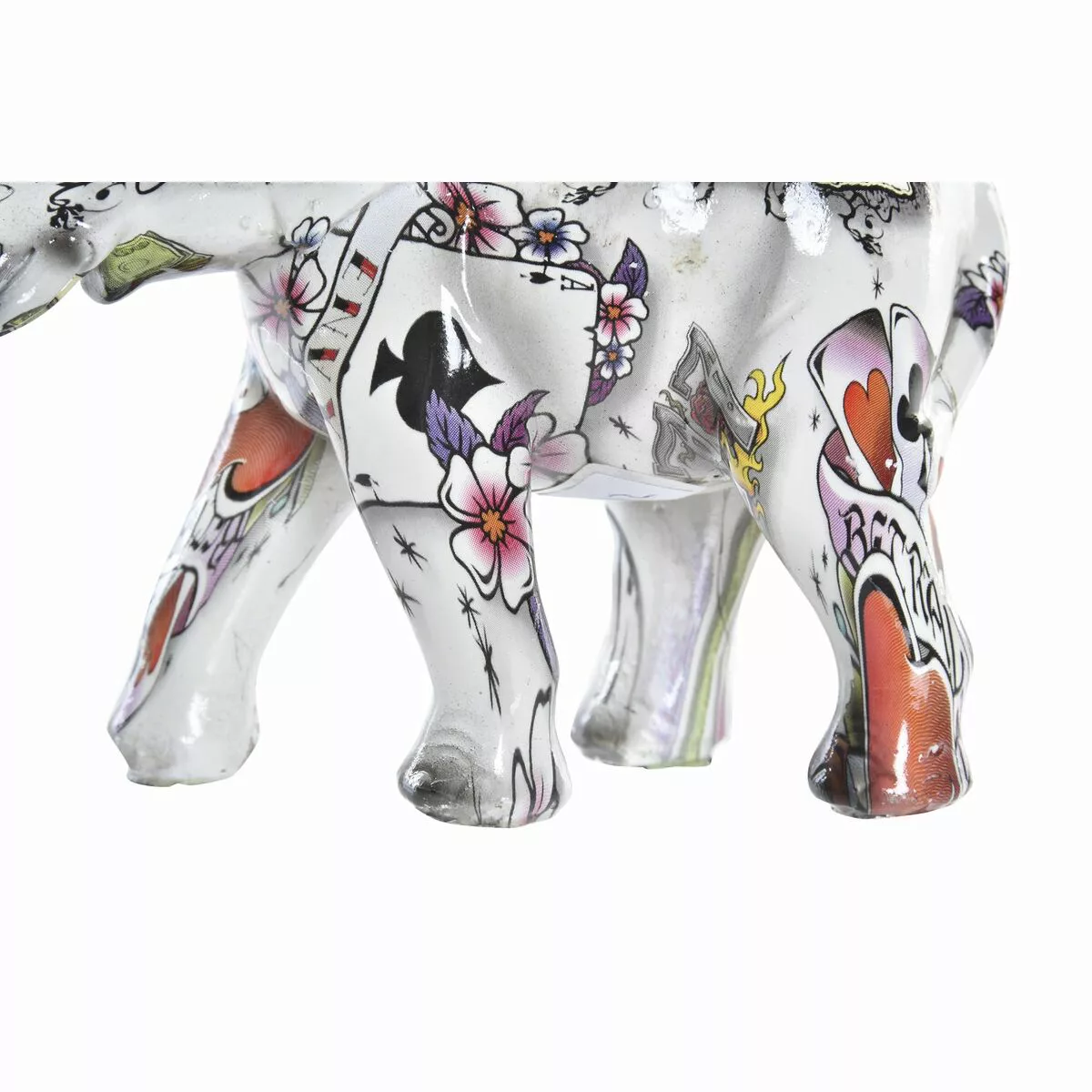 Deko-figur Dkd Home Decor Elefant Weiß Harz Bunt (11 X 5 X 9 Cm) günstig online kaufen