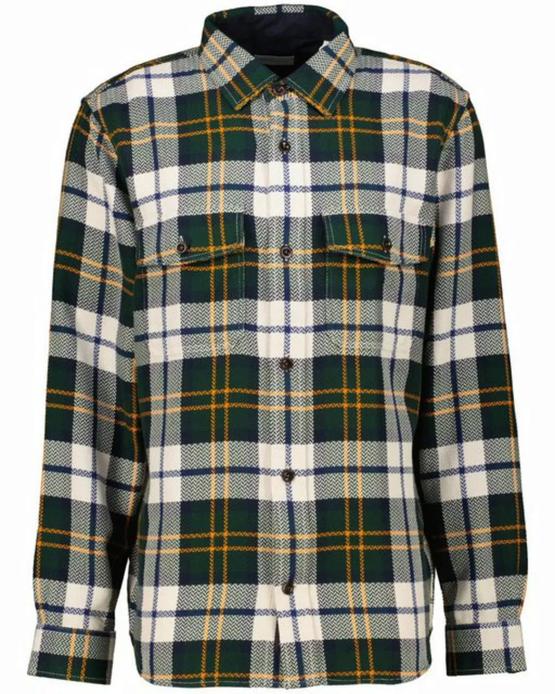 Gant Langarmhemd Herren Overshirt HERRINGBONE CHECK Regular Fit (1-tlg) günstig online kaufen