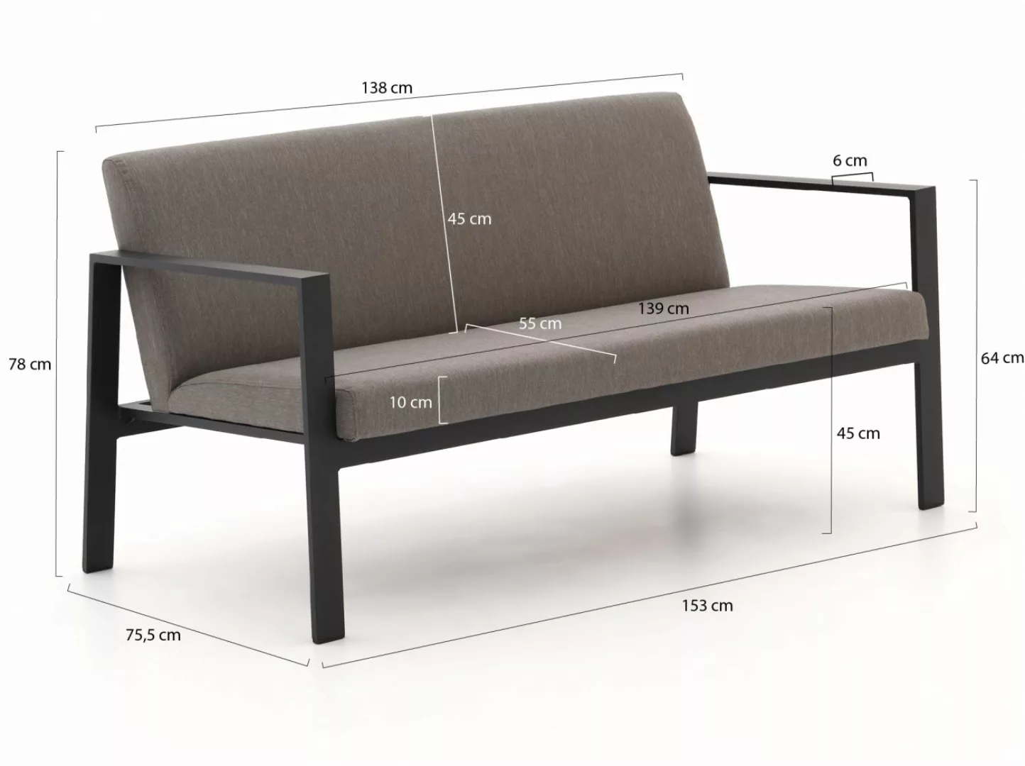 Il Tempo Turate Sessel-Sofa Lounge-Set 4-teilig günstig online kaufen