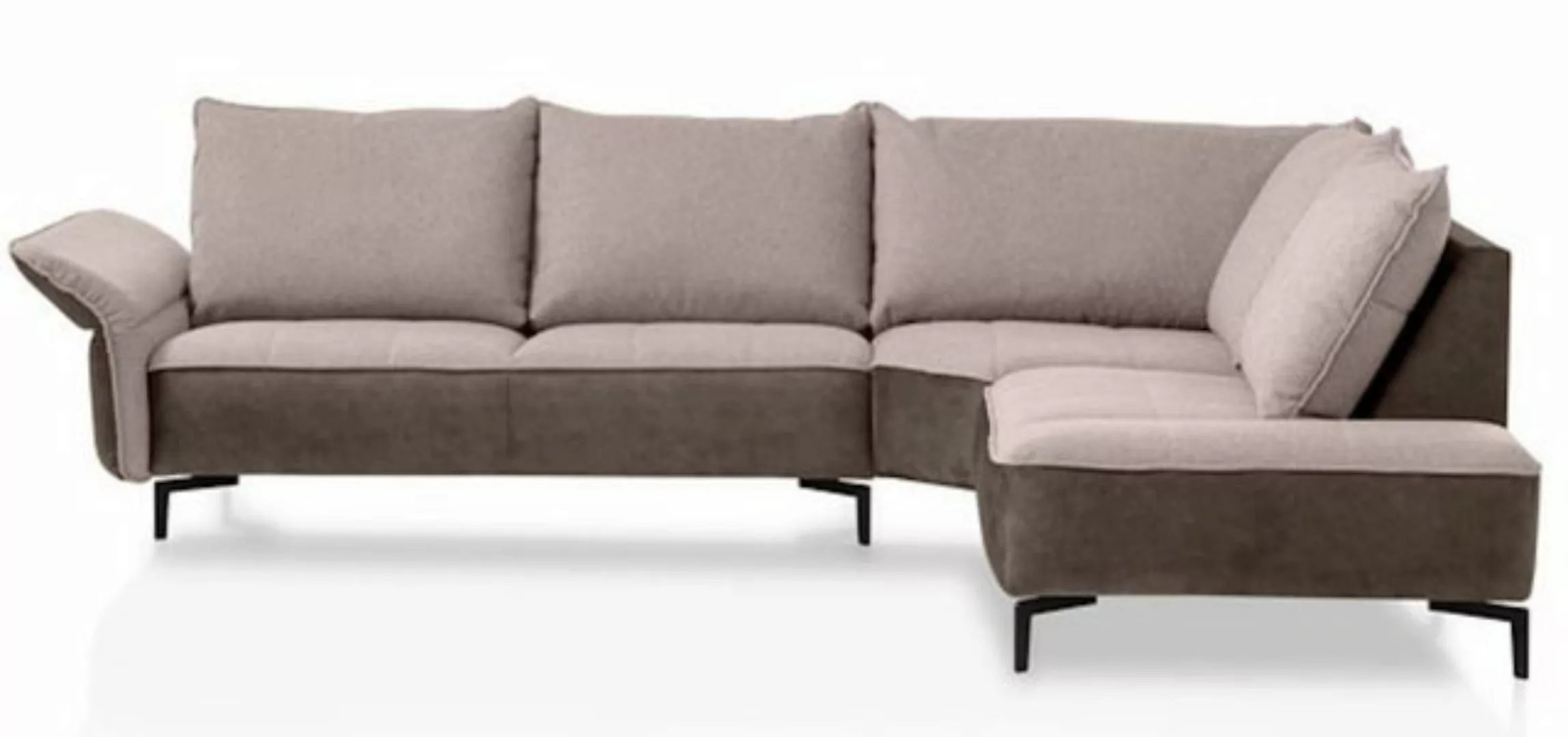 Feldmann-Wohnen Ecksofa Ghom, Ghom 1 Teile, 313x232x86cm braun / hellbraun günstig online kaufen