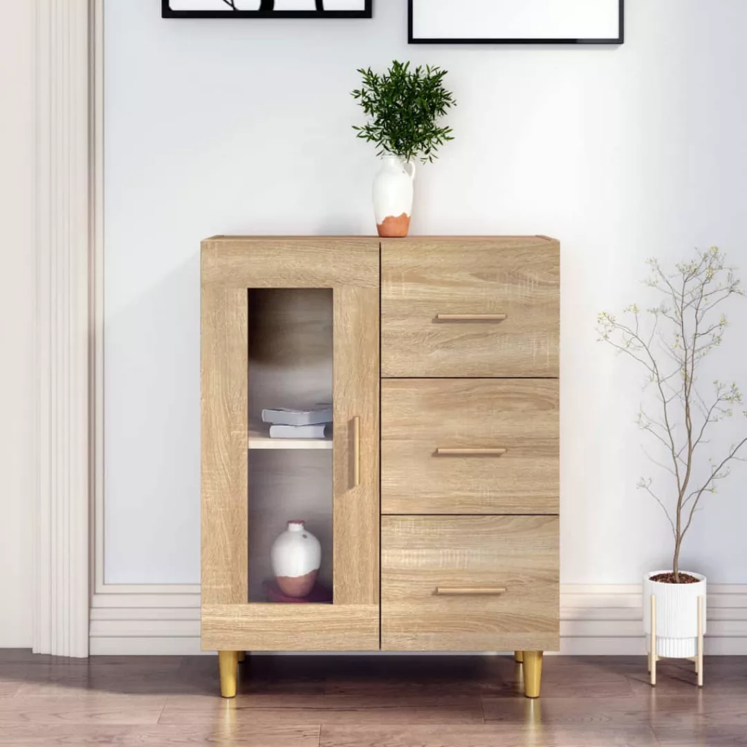 Vidaxl Sideboard Sonoma-eiche 69,5x34x90 Cm Holzwerkstoff günstig online kaufen