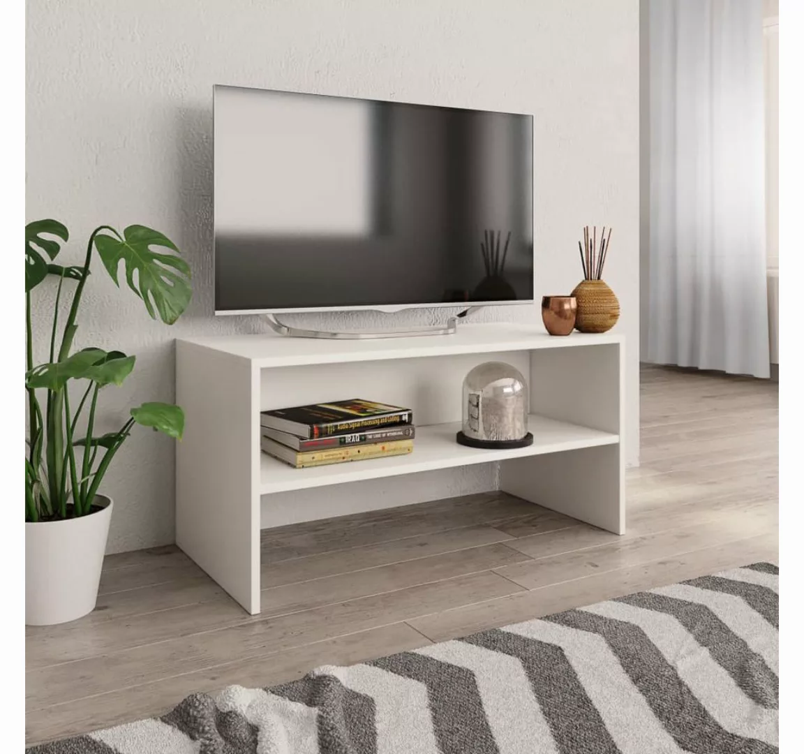 vidaXL TV-Schrank TV-Schrank Weiß 80 x 40 x 40 cm Spanplatte Lowboard günstig online kaufen