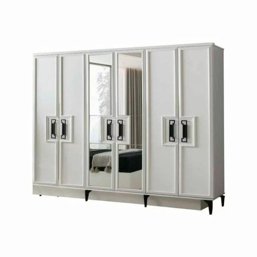 JVmoebel Kleiderschrank Rechteckig Kleiderschrank Modern Design Weiß Einfar günstig online kaufen