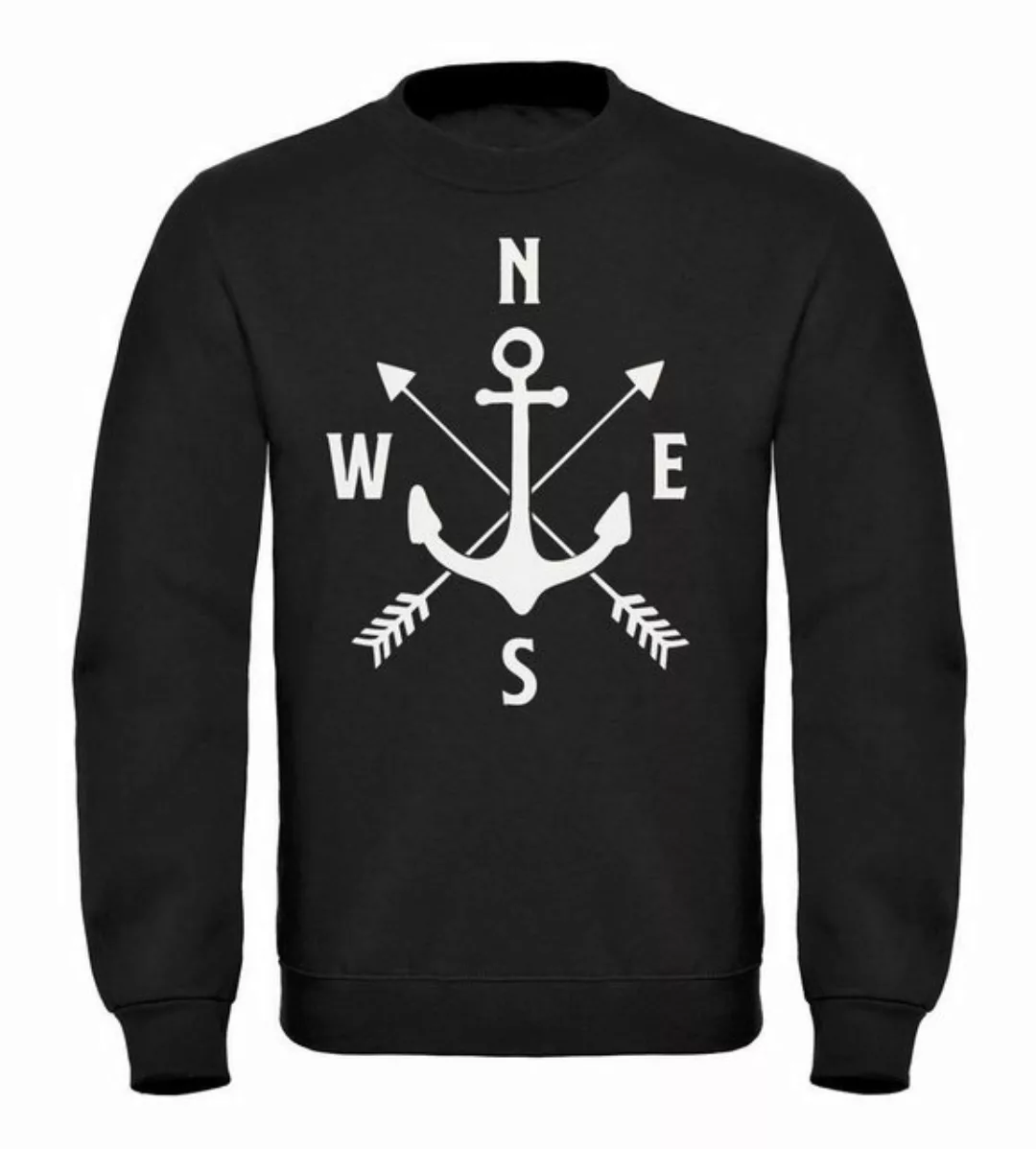 MoonWorks Sweatshirt Sweatshirt Herren Anker Kompass Arrows Rundhals-Pullov günstig online kaufen