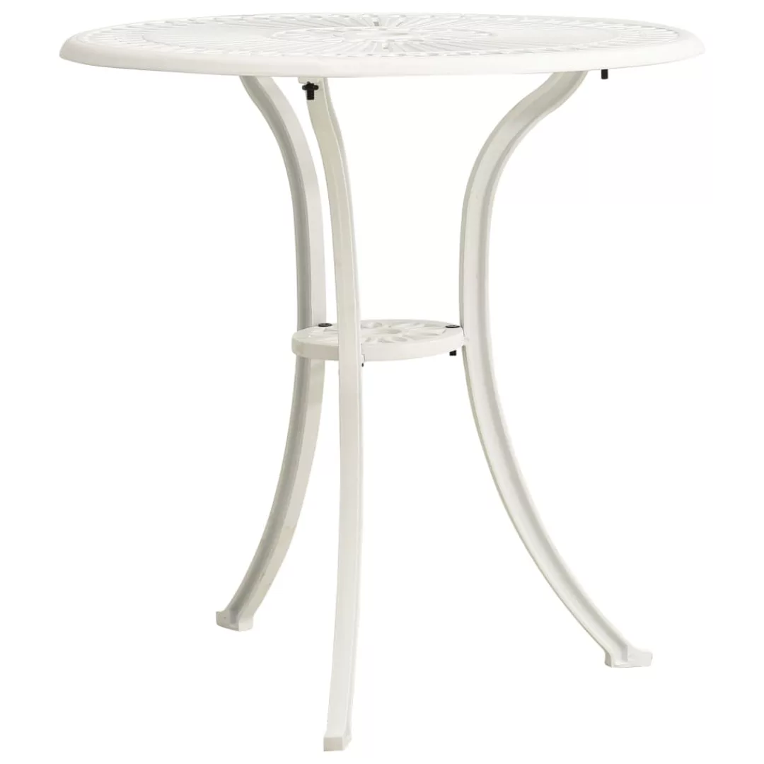 Gartentisch Weiß 62x62x65 Cm Aluminiumguss günstig online kaufen