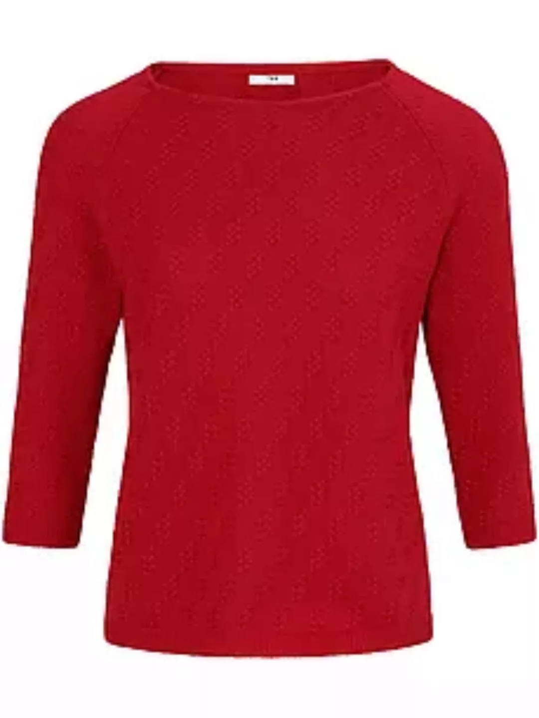 Rundhals-Pullover aus 100% SUPIMA®-Baumwolle Peter Hahn rot günstig online kaufen