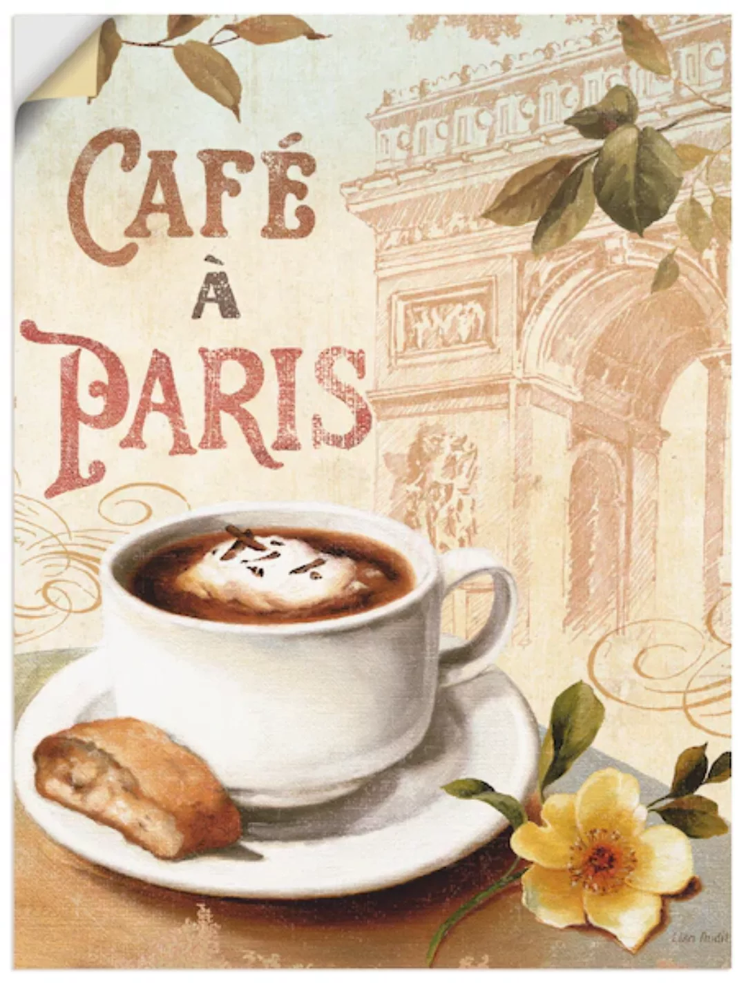 Artland Wandbild »Kaffee in Europa I«, Getränke, (1 St.), als Poster, Wanda günstig online kaufen