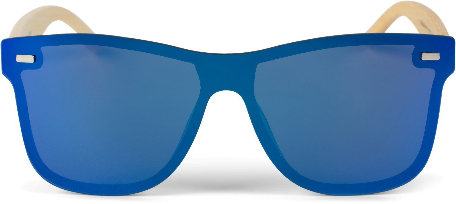 styleBREAKER Sonnenbrille Monoglas Nerd Sonnenbrille Bambus günstig online kaufen
