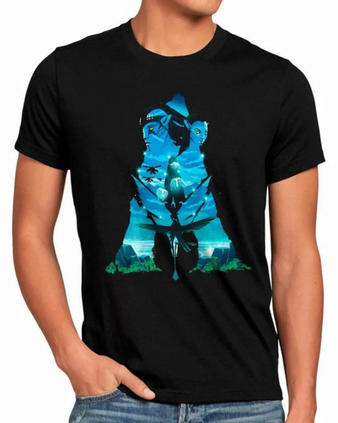 style3 Print-Shirt Herren T-Shirt Water Way pandora navi jake sully avatar günstig online kaufen