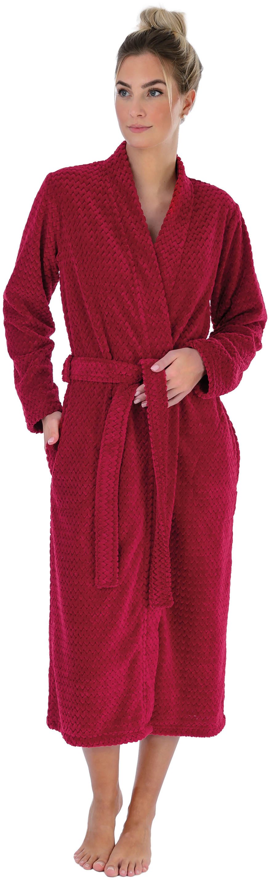 Wewo fashion Damenbademantel "5001", (1 St.), Micro-Velour günstig online kaufen
