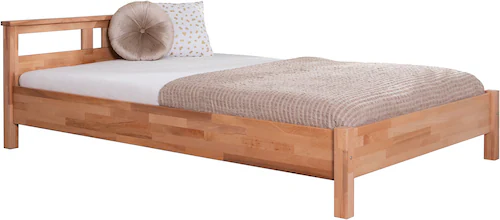 Ticaa Massivholzbett "Merci", Doppelbett, aus Buche Massivholz, inkl. Rollr günstig online kaufen