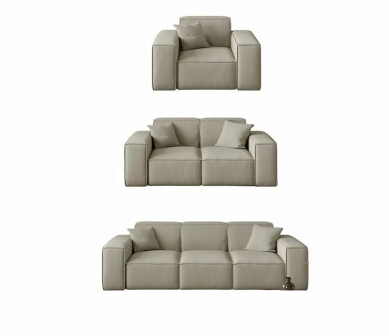 Fun Möbel Polstergarnitur Sofaset Designersofa CELES 3-2-1 in Stoff inkl. 5 günstig online kaufen