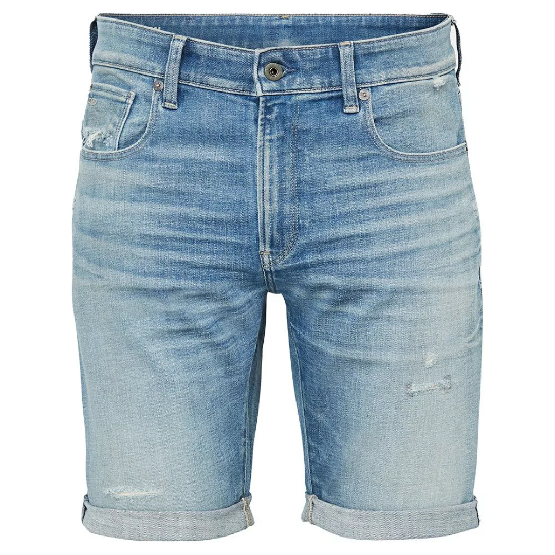G-star 3301 Slim Jeans-shorts 38 Vintage Cool Aqua Destroyed günstig online kaufen