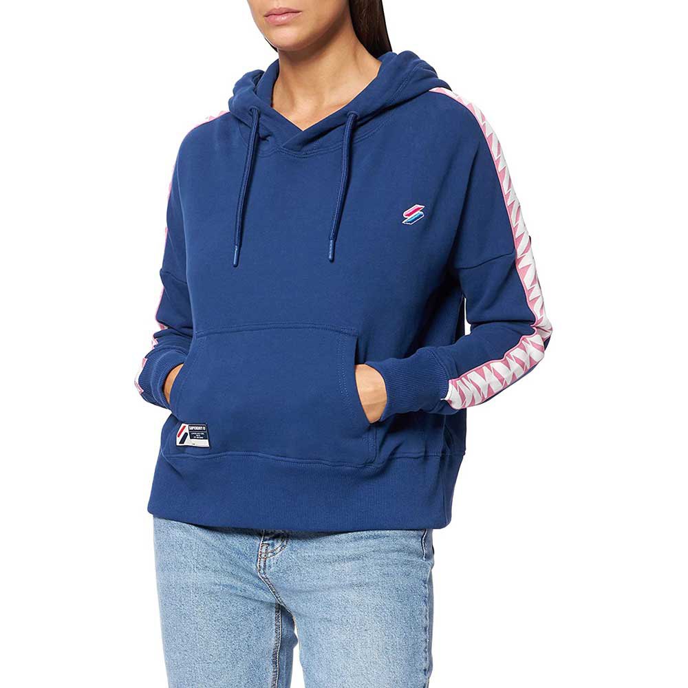 Superdry Code Logo Tape Crop Kapuzenpullover XS Supermarine Navy günstig online kaufen