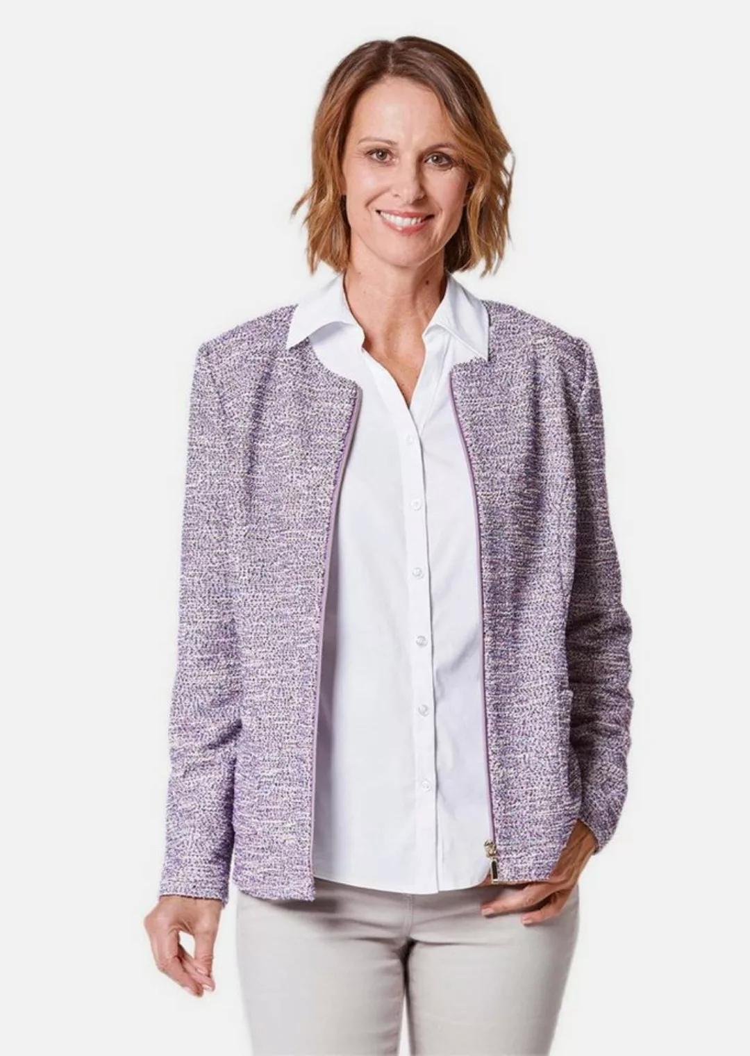 GOLDNER Strickjacke Bouclé-Blazer in edler Farbstellung günstig online kaufen