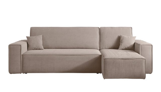 Selsey Ecksofa SCARLO, mit Schlaffunktion, Bettkasten und Cordbezug günstig online kaufen