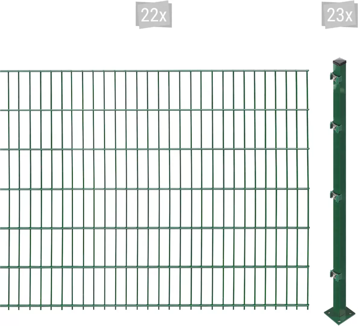 Arvotec Doppelstabmattenzaun "ESSENTIAL 123 zum Aufschrauben", Zaunhöhe 123 günstig online kaufen