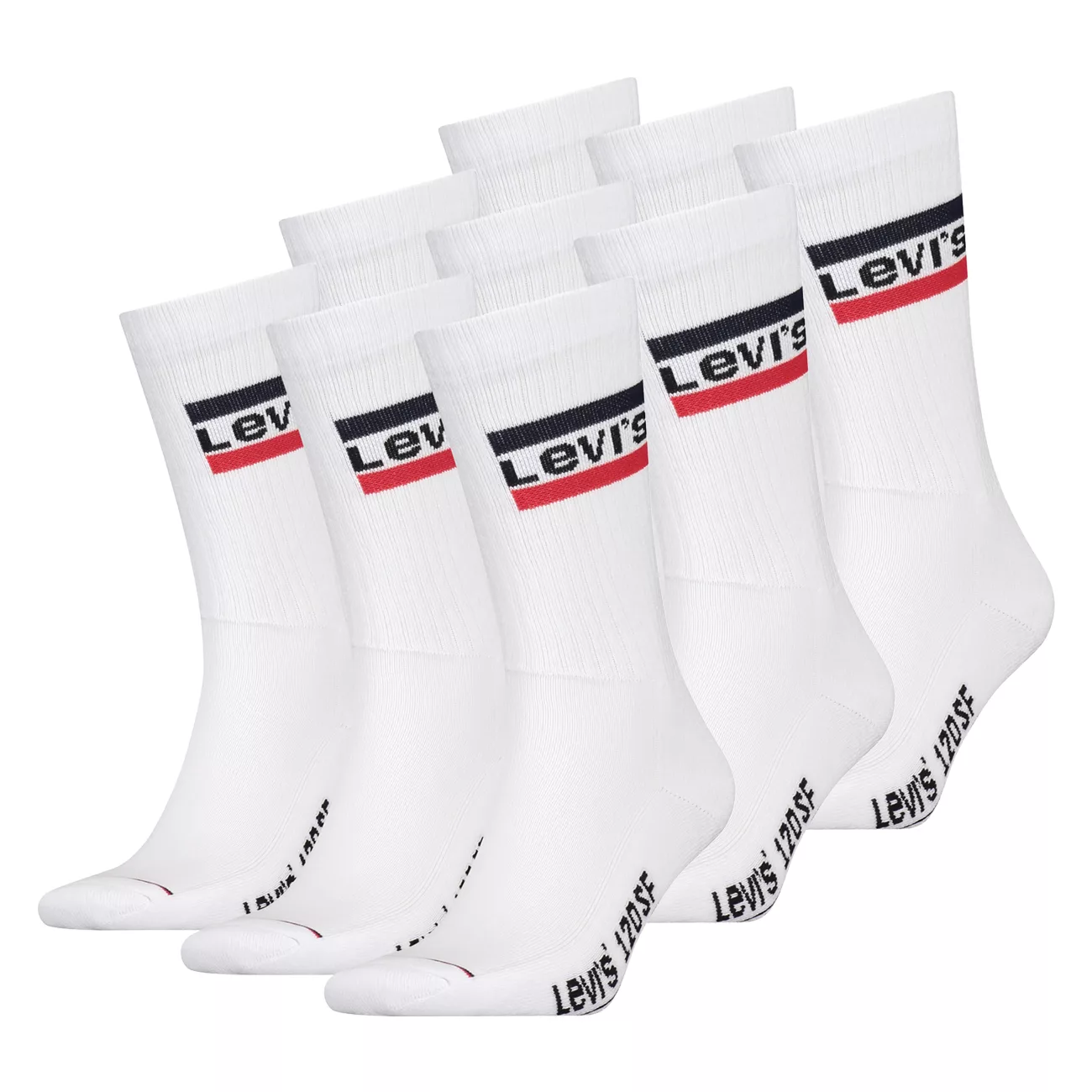 Levi's Unisex Socken Regular Cut 120SF SPRT LT 9er Pack günstig online kaufen