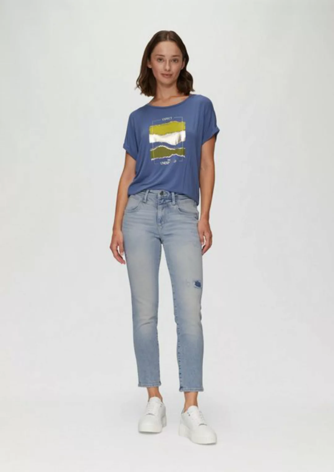 s.Oliver 7/8-Jeans Ankle-Jeans Betsy / Slim Fit / Mid Rise / Slim Leg Front günstig online kaufen