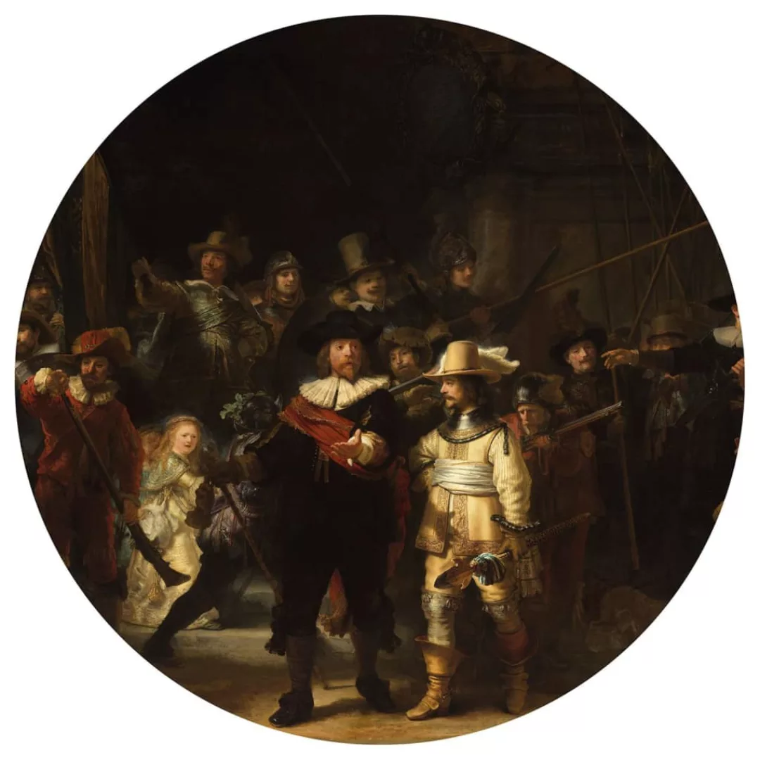 Wallart Fototapete The Night Watch Rund 190 Cm günstig online kaufen