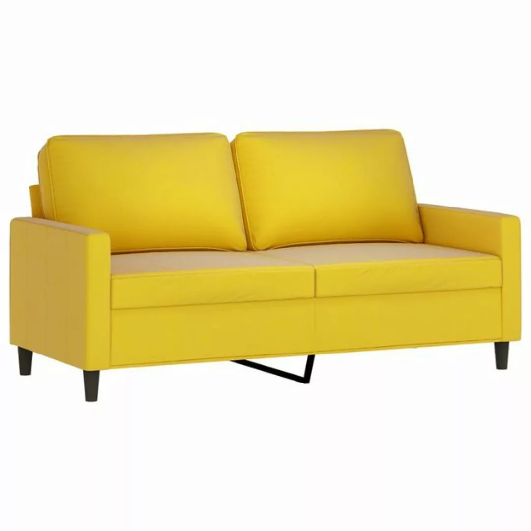 vidaXL Sofa 2-Sitzer-Sofa Gelb 140 cm Samt günstig online kaufen