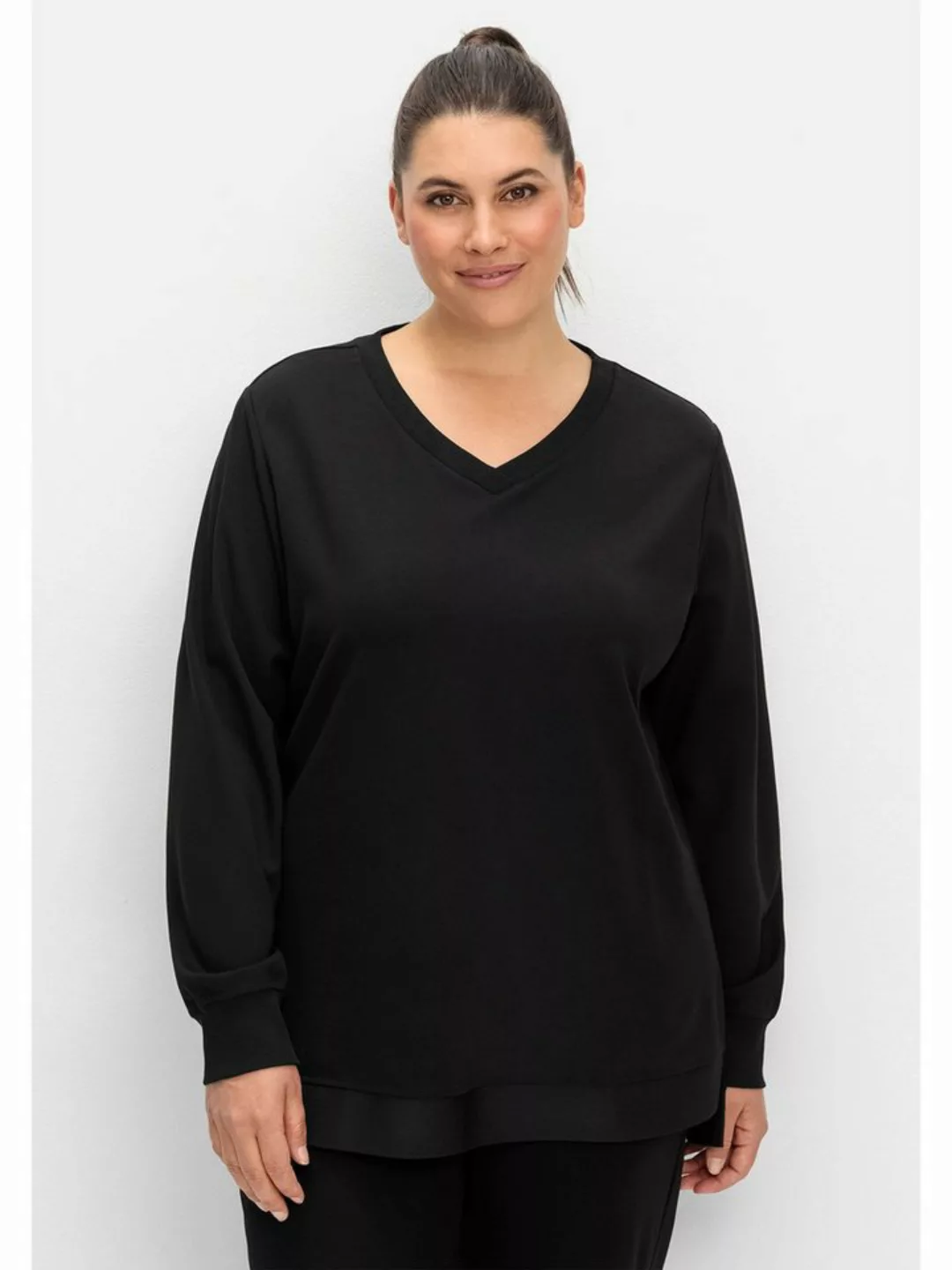 Sheego Sweatshirt Große Größen in atmungsaktiver Stretch-Qualität günstig online kaufen