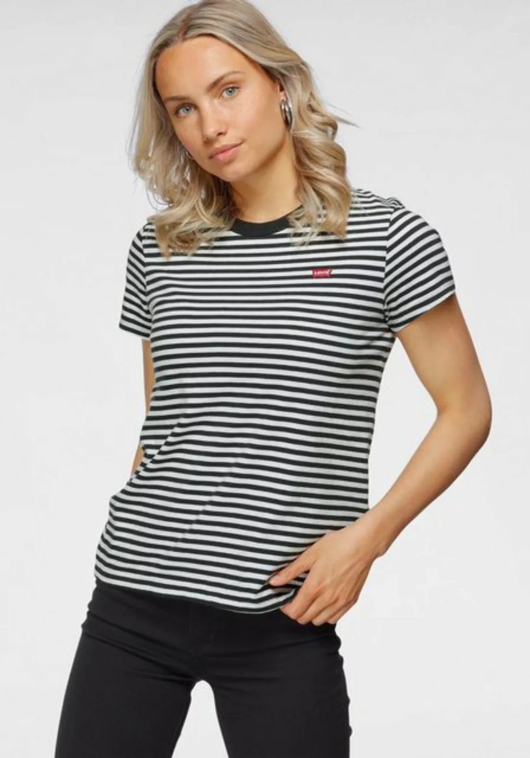 Levi´s ® The Perfect Kurzarm T-shirt XS Raita Stripe Cavi günstig online kaufen
