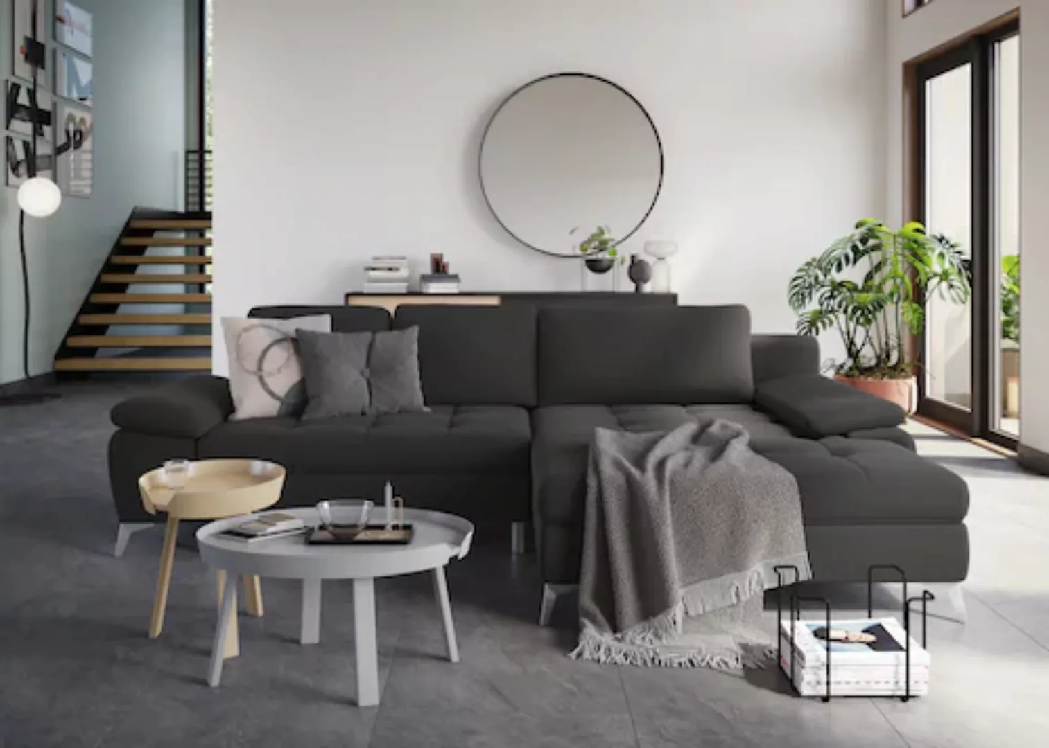 sit&more Ecksofa »Latigo L-Form«, mit Mega-Recamiere, wahlweise mit Bettfun günstig online kaufen