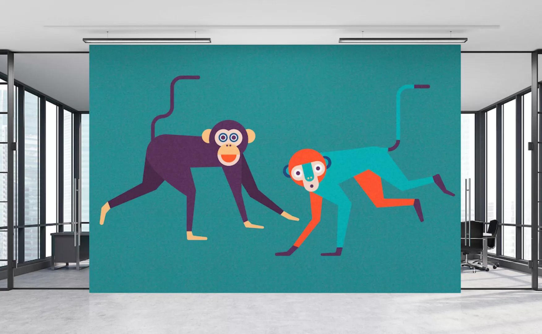 Fototapete "monkeyBusines1" 4,00x2,70 m / Glattvlies Brillant günstig online kaufen