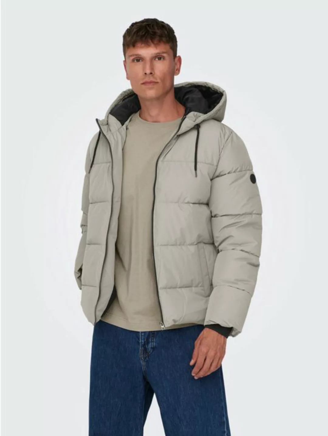 ONLY & SONS Steppjacke "ONSMARLON LIFE HOOD PUFFER JACKET OTW VD", mit Kapu günstig online kaufen