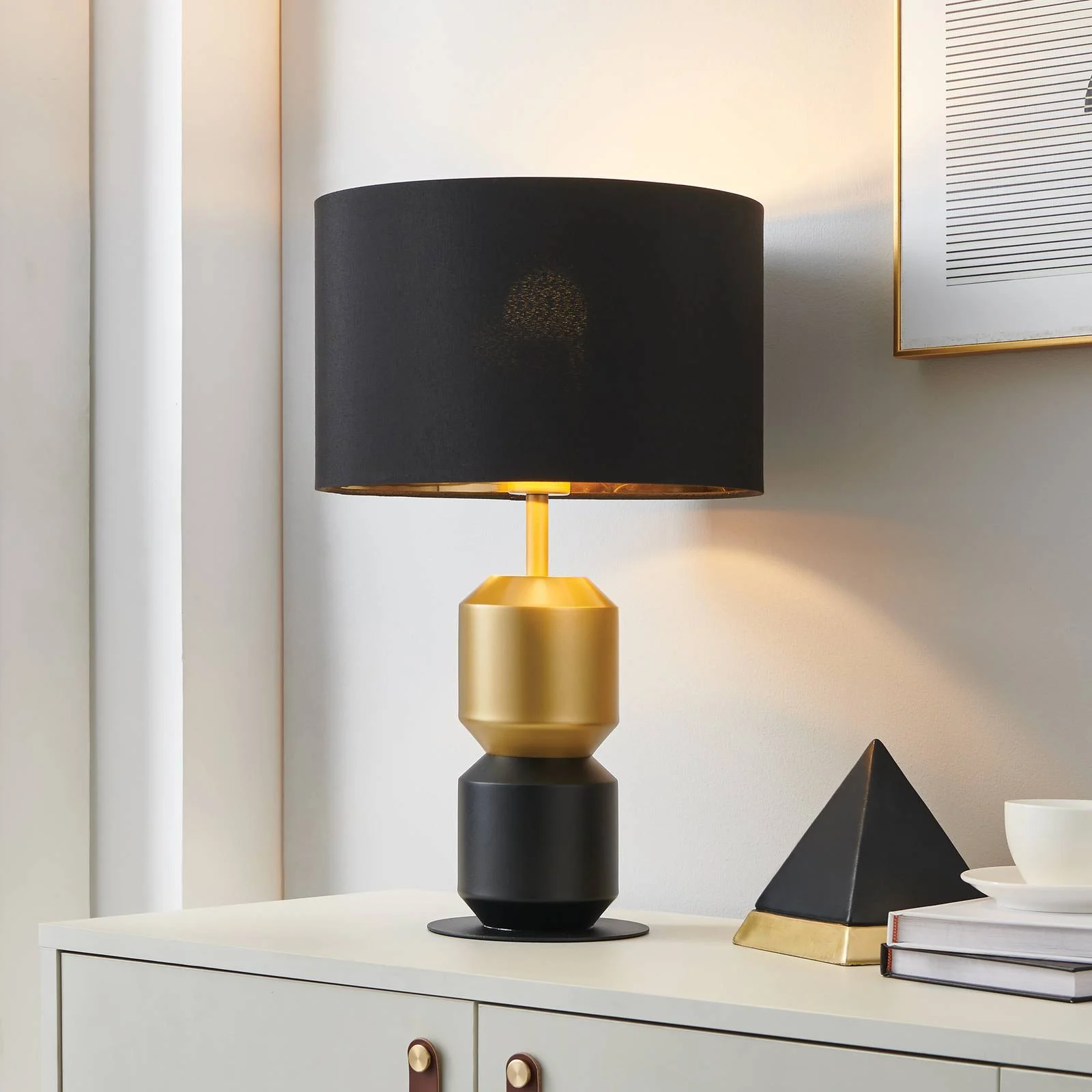 EGLO Stars Of Light Tischleuchte Laurignano, schwarz/gold günstig online kaufen