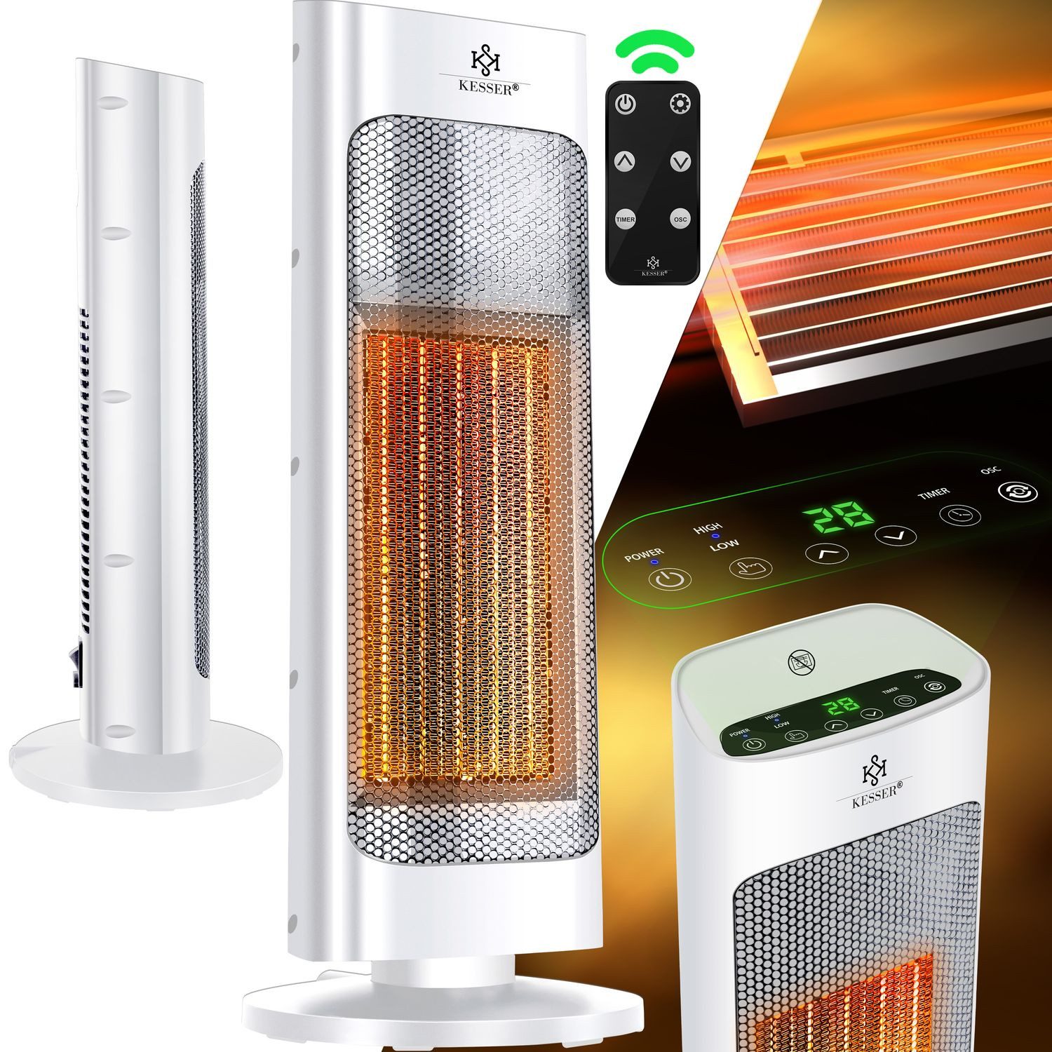 KESSER Heizlüfter, Heizlüfter mit Fernbedienung energiesparend günstig online kaufen