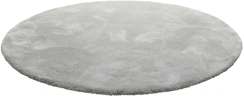 Homie Living Teppich »Pisa«, rund, 25 mm Höhe, Hochflor, Microfaser, uni, w günstig online kaufen