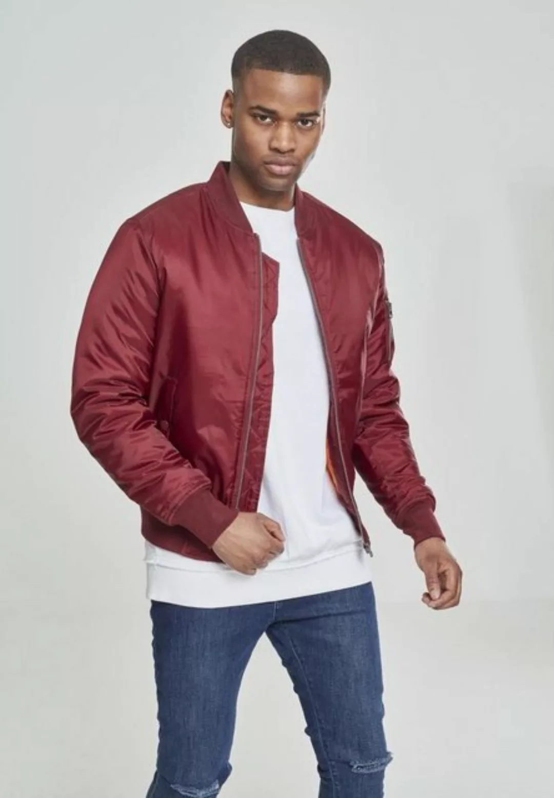 Urban Classics Herren Basic Bomber Jacke TB861 Darkolive günstig online kaufen