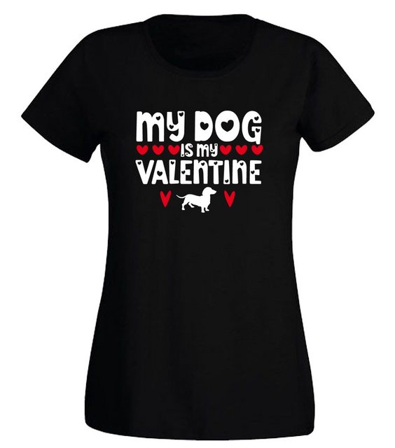 G-graphics T-Shirt Damen T-Shirt - My Dog is my Valentine Slim-fit, mit tre günstig online kaufen