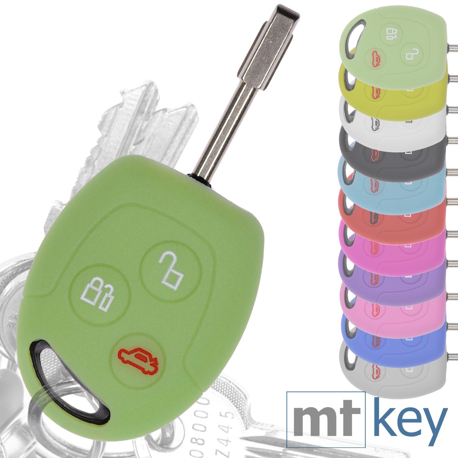 mt-key Schlüsseltasche Autoschlüssel Softcase Silikon Schutzhülle günstig online kaufen