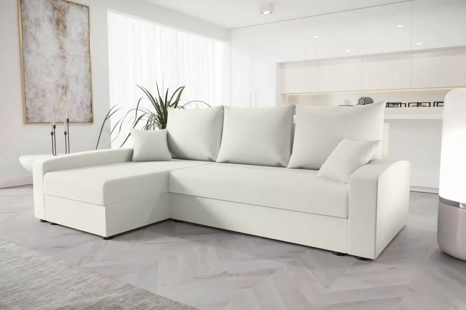 Stylefy Ecksofa Gloria, L-Form, Eckcouch, Sofa, Sitzkomfort, mit Bettfunkti günstig online kaufen