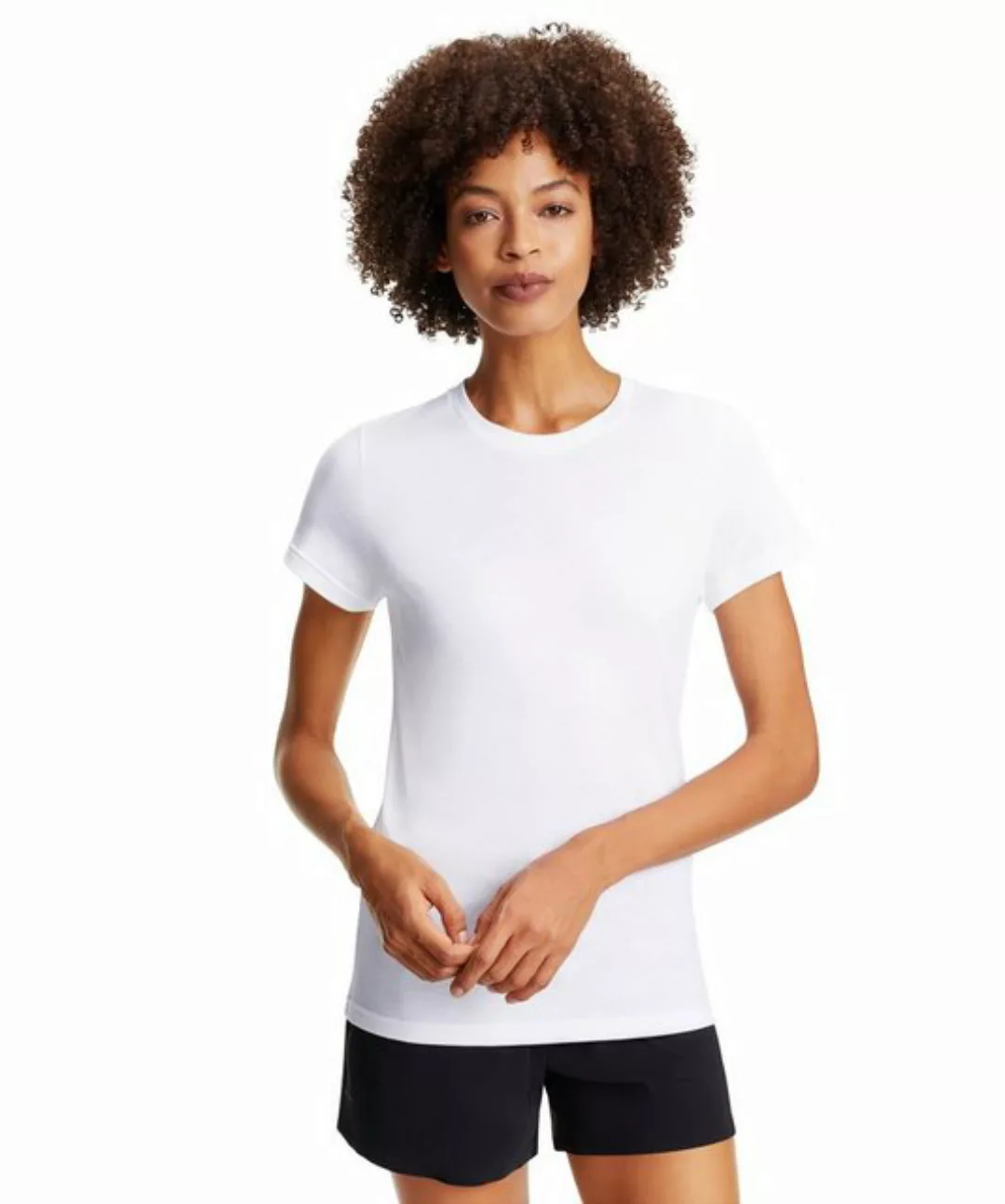 FALKE Damen T-Shirt, L, Schwarz, Baumwolle, 37948-300004 günstig online kaufen