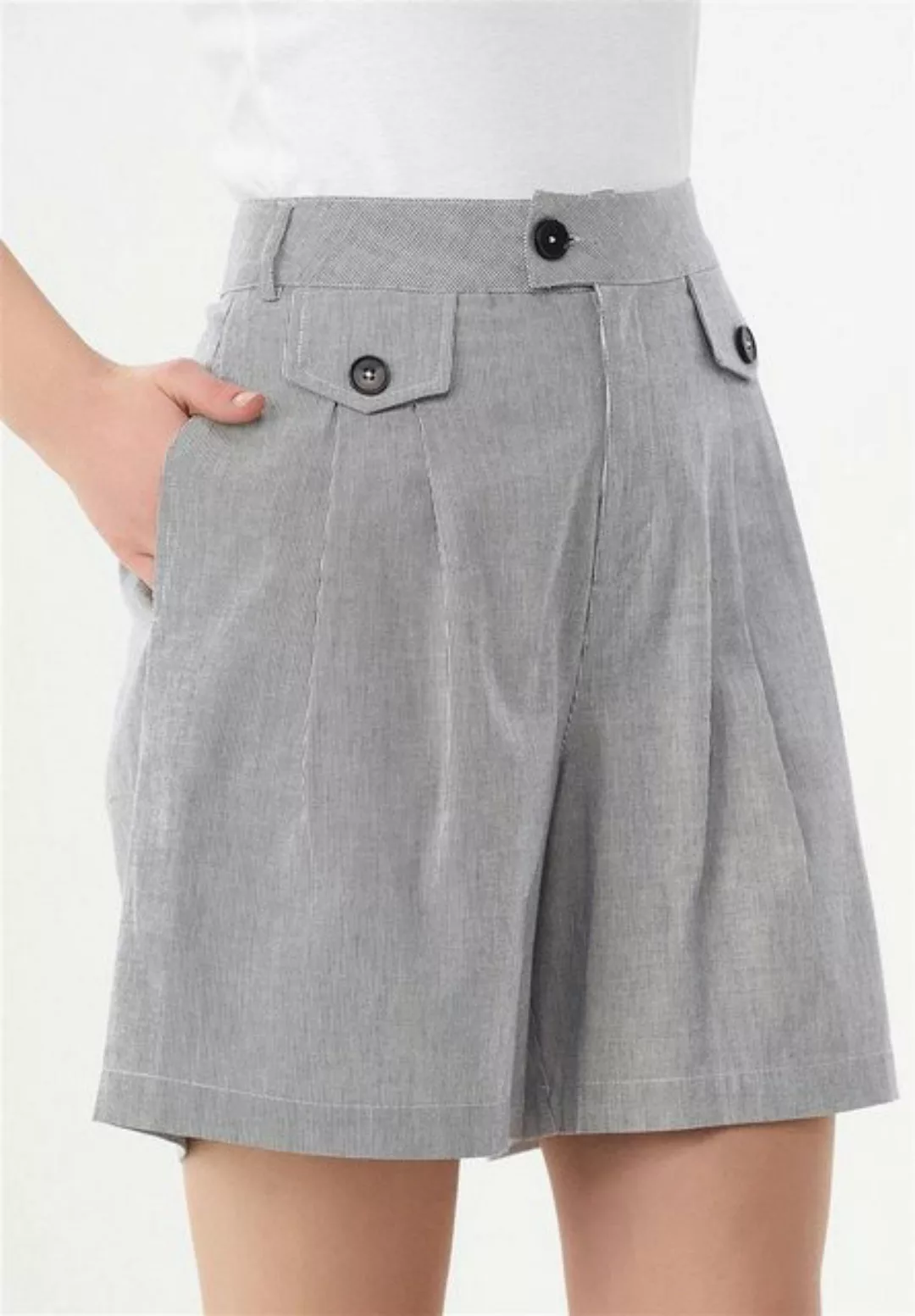 ORGANICATION Shorts ORGANICATION Bio-Damen-Hose kurz mit Bundfalte günstig online kaufen