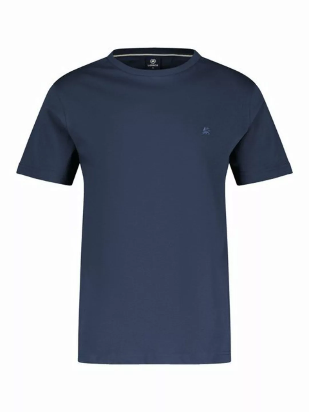 LERROS T-Shirt "LERROS Basic T-Shirt mit Logostitch, unifarben" günstig online kaufen