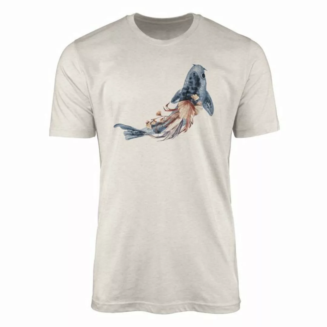Sinus Art T-Shirt Herren Shirt 100% gekämmte Bio-Baumwolle T-Shirt Koi Karp günstig online kaufen