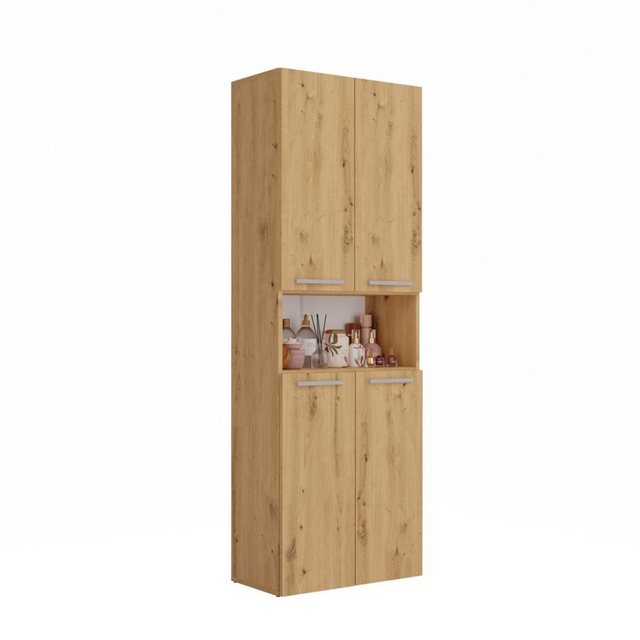 Beautysofa Hochschrank Nolan 2k DK (Badregal mit 3 Fachböden, Badezimmersch günstig online kaufen